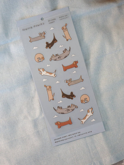 Flying doxies sticker sheet | dana ate oatmeal! (CA)