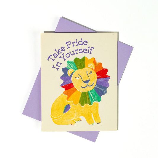 Take Pride in Yourself Risograph Greeting Card | Bromstad Printing Co. (VA)