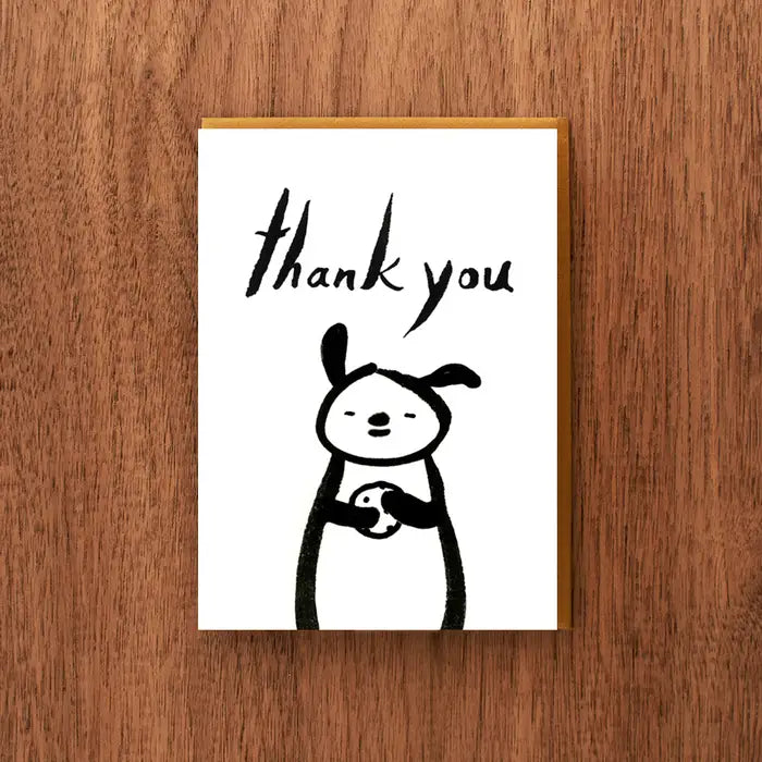 Dog With Cookie Letterpress Thank You Card | Fomato (CA)