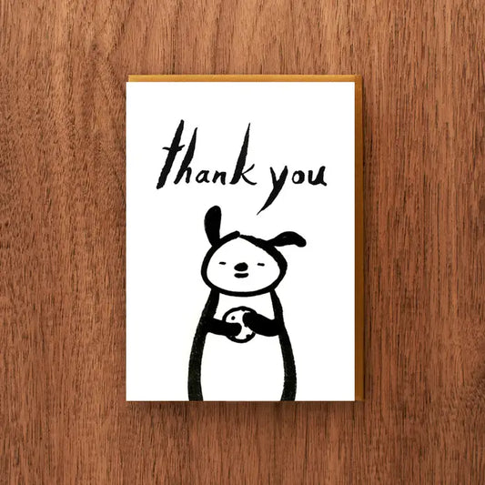 Dog With Cookie Letterpress Thank You Card | Fomato (CA)