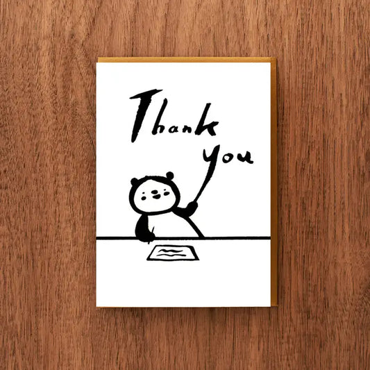 Bear Writing Note Letterpress Thank You Card | Fomato (CA)