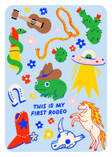 Load image into Gallery viewer, First Rodeo Iron-On Sheet Set | Hot Dang Press (GA)
