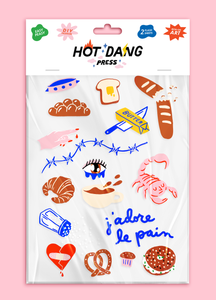 J'Adore Le Pain Iron-On Sheet Set | Hot Dang Press (GA)