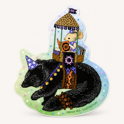 Booksworth and the Binturong Sticker | Marika Paz (OR)