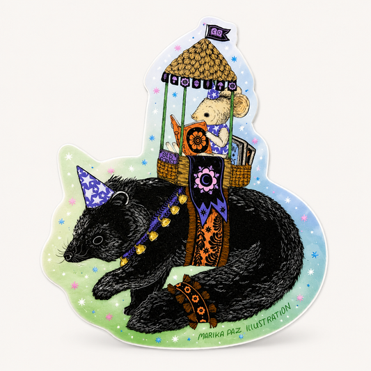 Booksworth and the Binturong Sticker | Marika Paz (OR)