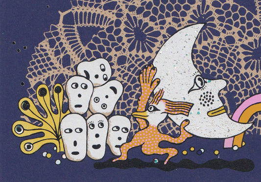 Bird Carrying Moon Screen Print | Daria Tessler (OR)