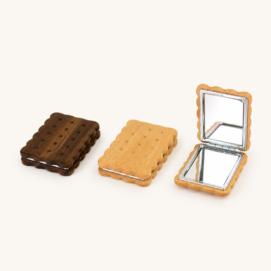 Biscuit Pocket Mirror | Senser Woodcraft (NJ)