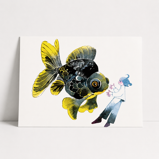 Kingyo Series Mini Print | Black | Koyamori(CAN)