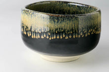 Load image into Gallery viewer, Ceramic Handmade Matcha Bowl | Black/Gold | Tenmoku Kin Unofu Nagashi (Japan)
