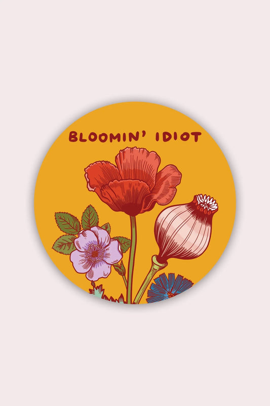 Bloomin' Idiot Vinyl Sticker | Olivia Mew
