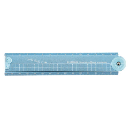 Foldable Aluminum Ruler | Blue| Kutsuwa (Japan)