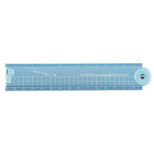 Foldable Aluminum Ruler | Blue| Kutsuwa (Japan)