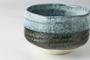 Ceramic Handmade Blue Unofu Matcha Bowl | Seifu (Japan)