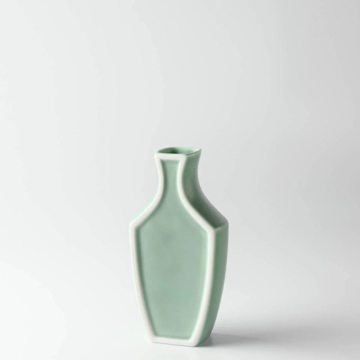Ceramic Framed Flower Vase | Turquoise | Oda Pottery (Japan)