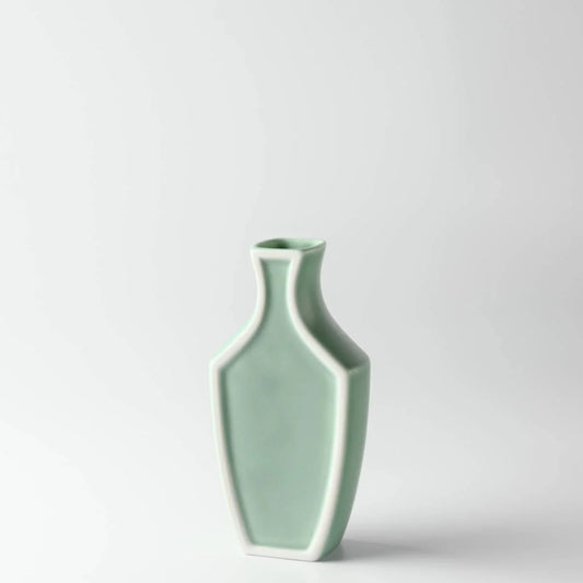 Ceramic Framed Flower Vase | Turquoise | Oda Pottery (Japan)