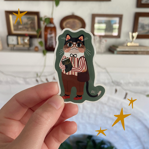 Book Cat Sticker | Rachele Cromer (OK)