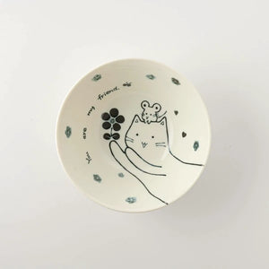 Cat and Mouse Ceramic Donburi Bowl | Kanesada Seito (Japan)