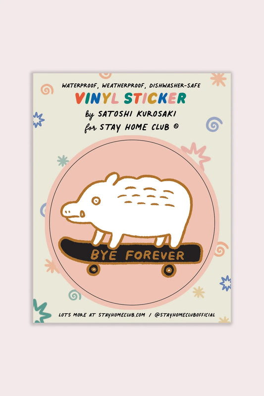 Bye Forever (Boar) Vinyl Sticker | Satoshi Kurosaki