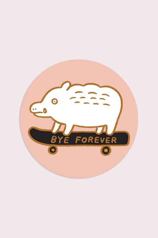 Bye Forever (Boar) Vinyl Sticker | Satoshi Kurosaki