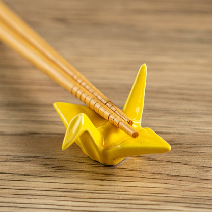 Origami Crane Ceramic Chopstick Rest – Yellow