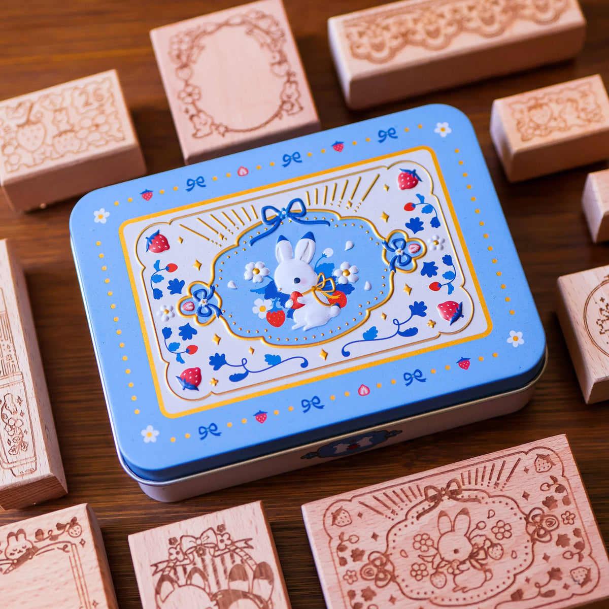 Strawberry Bunny stamp tin mystery box by Thousand Skies, alternate view 13