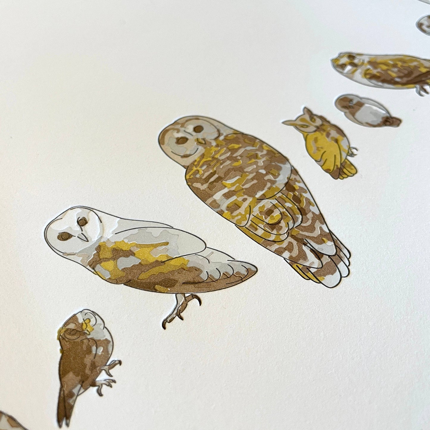 A Few Owls Letterpress Print | Susan Porteous (OR)