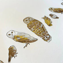Load image into Gallery viewer, A Few Owls Letterpress Print | Susan Porteous (OR)
