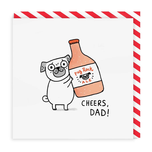 Cheers Dad Pug Card | Gemma Correll (UK)