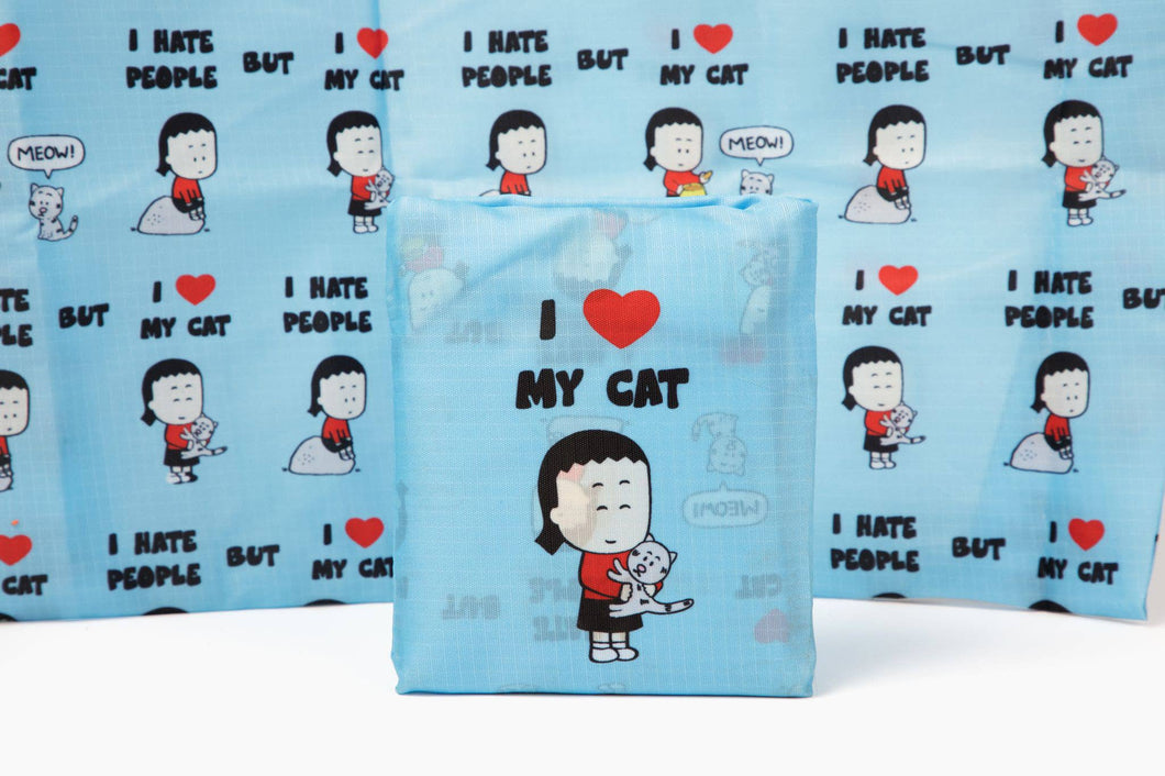 I Love My Cat Extra Large Shopper Bag | Angry Little Girls (CA)