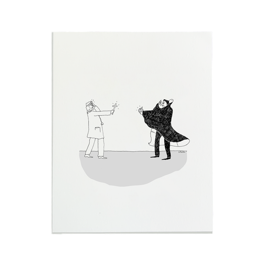 Vampire vs. Doctor Letterpress Print | Liana Finck (NY)