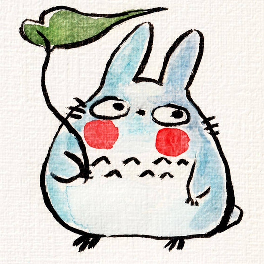 Lil' Blue Totoro Mini Print | Rebekah Evans (NC)