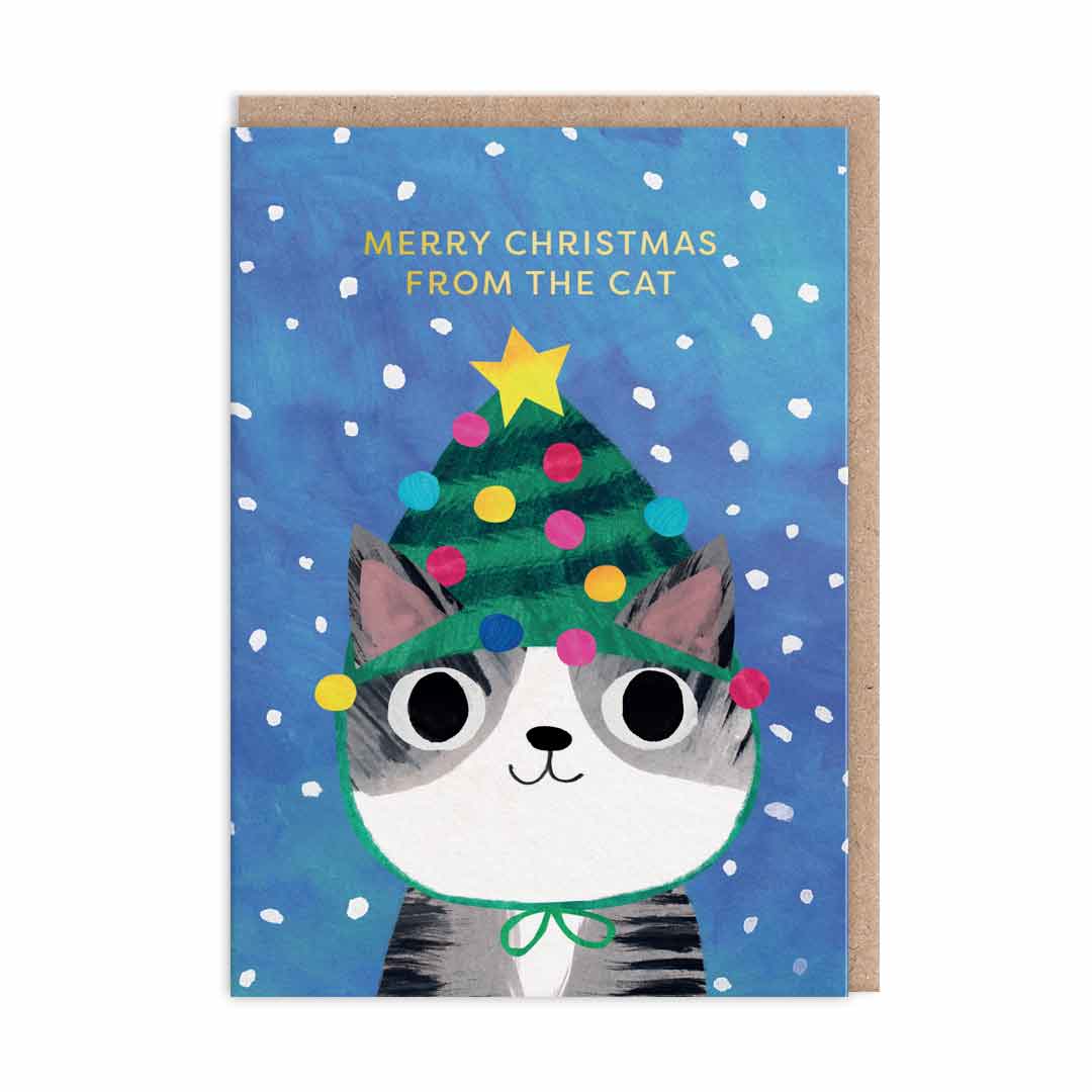 Merry Christmas From The Cat Christmas Card | Ohh Deer (UK)