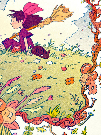 Kiki's Delivery Service Risograph Print | Natalie Andrewson (CA)