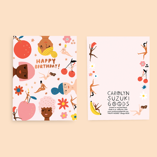 Fruity Nudes Birthday Card | Carolyn Suzuki (CA)