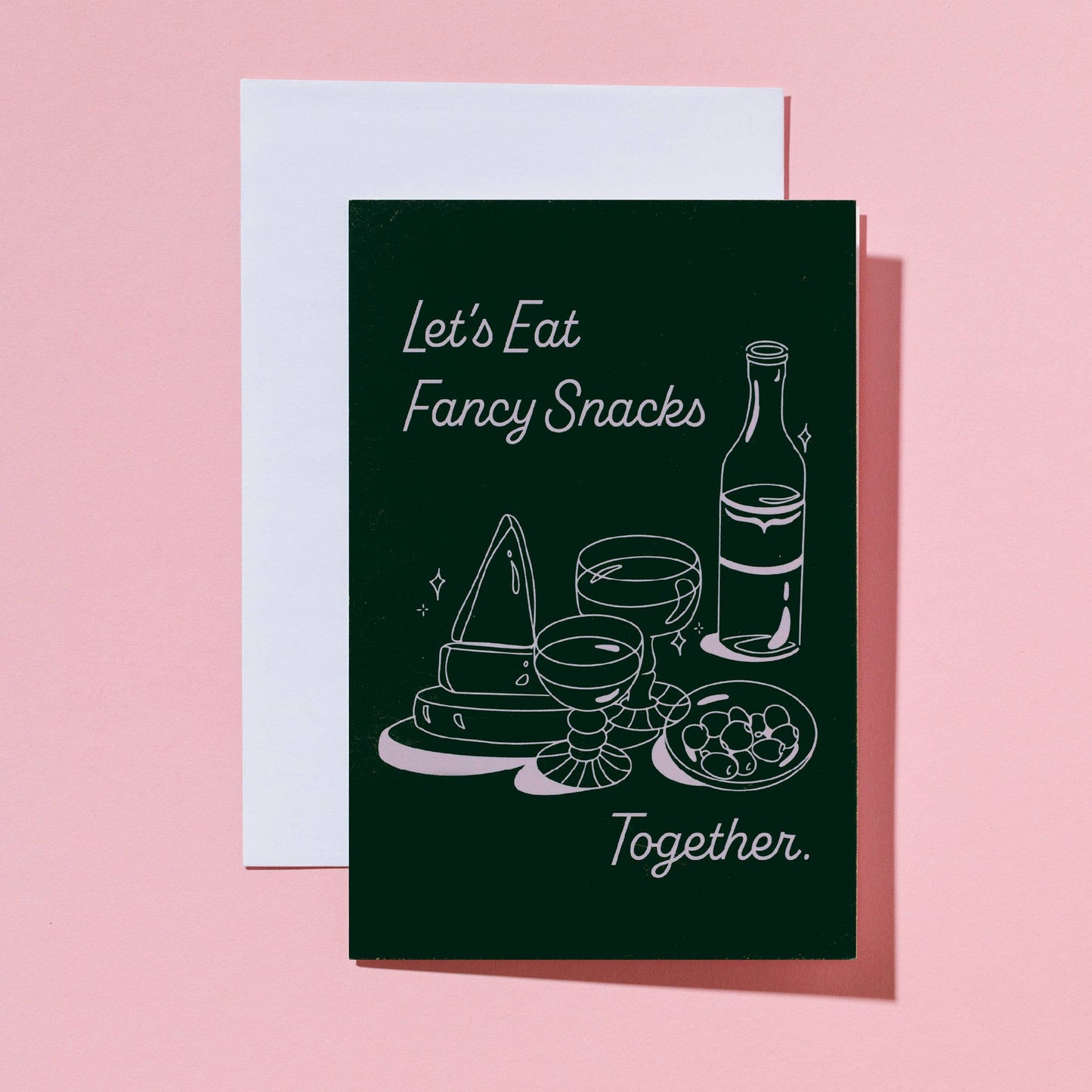 Let's Eat Fancy Snacks Invitation / Greeting Card | Mel Andrel (ME)