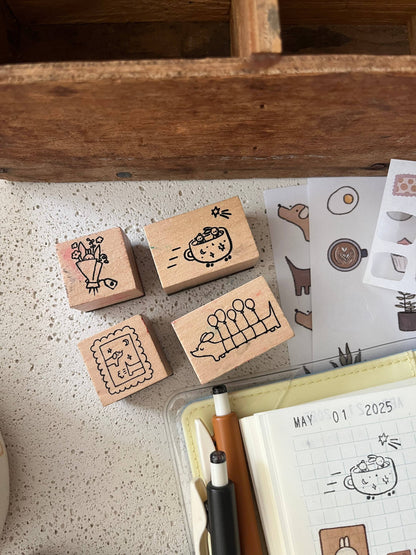 Balloonie wooden stamp | dana ate oatmeal! (CA)