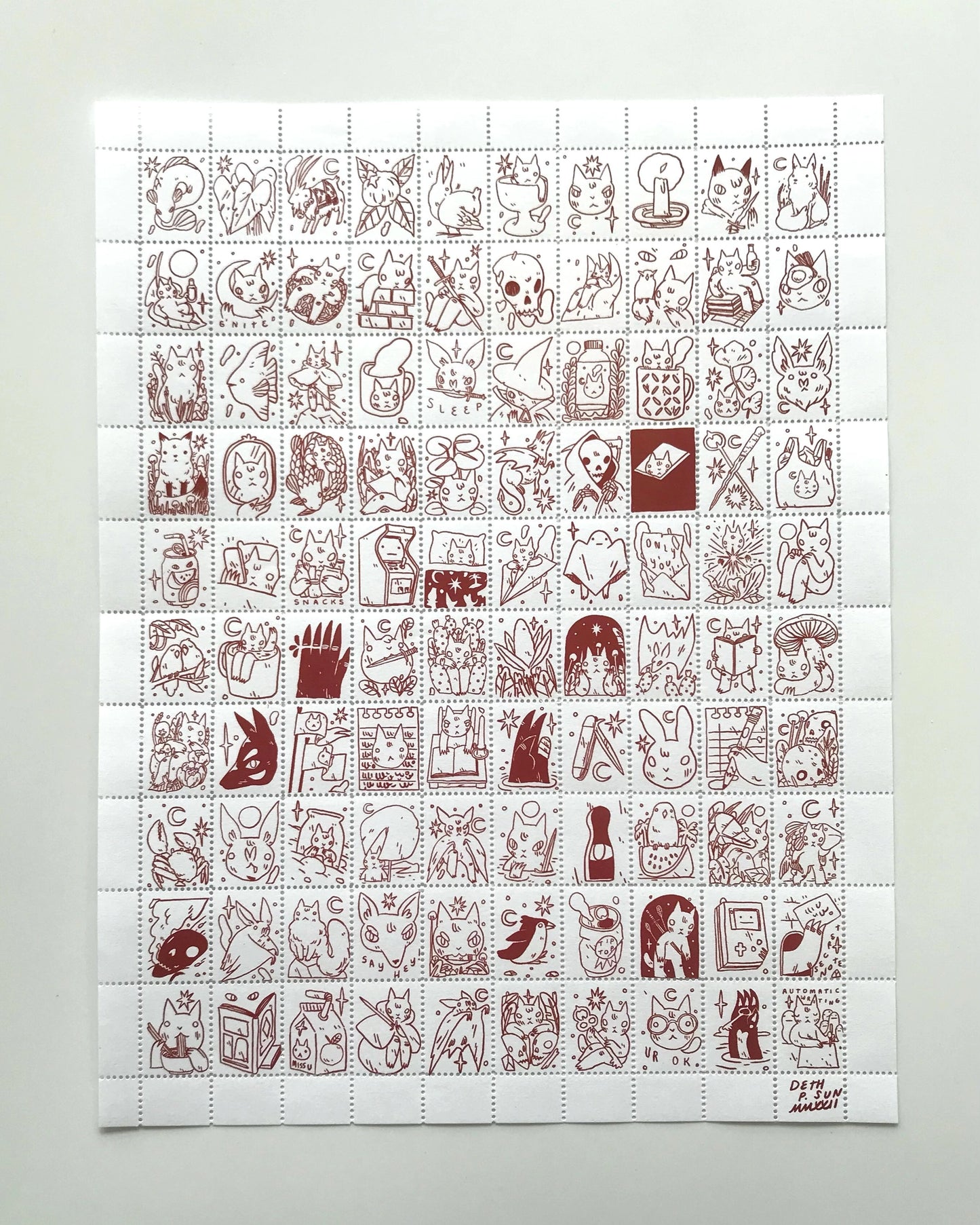 Portland Stamp Company Artist Series | Deth P. Sun (CA) | Creatures
