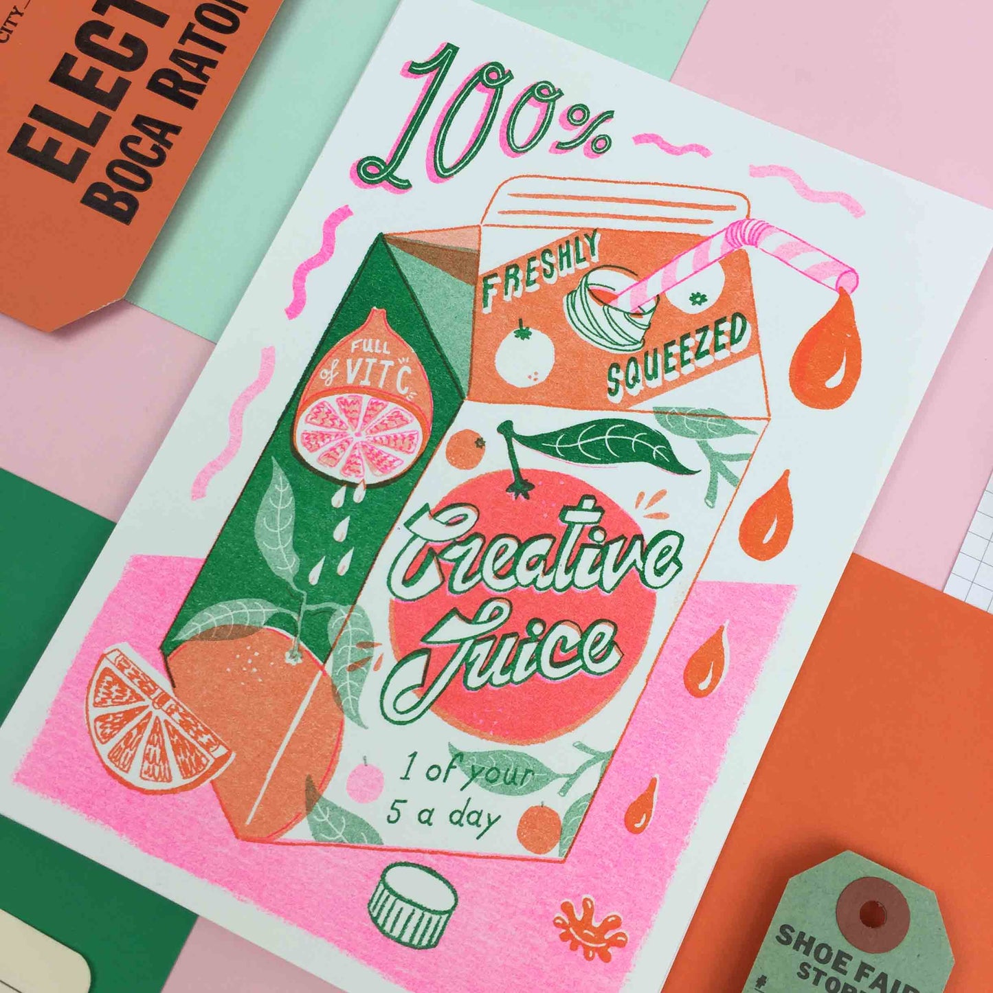 Creative Juice A5  Risograph Print | Jacqueline Colley (UK)