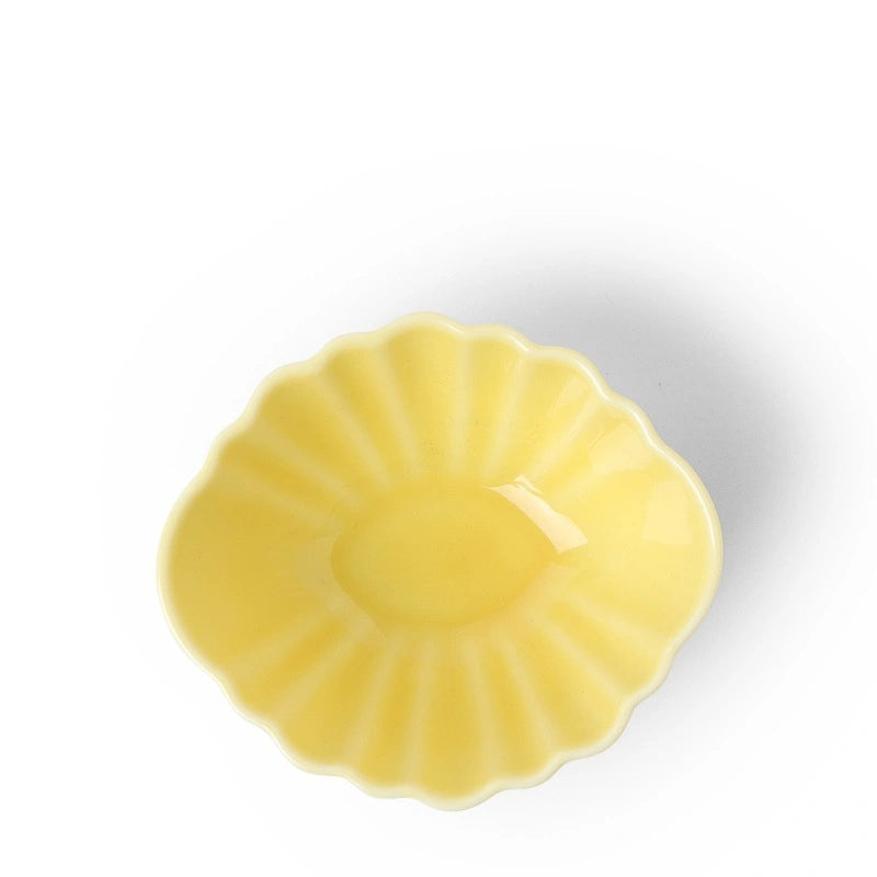 Glossy Yellow Petite Oval Bowl (Japan)