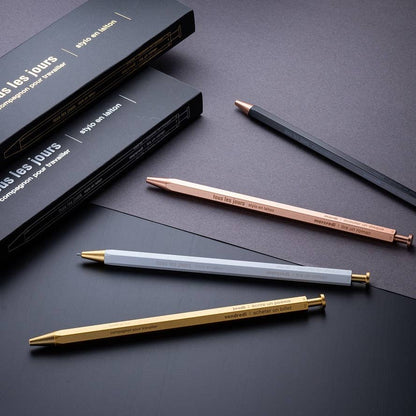 Tous Les Jours Gel Brass Ballpoint Pen | Silver |  Mark's Inc (Japan)