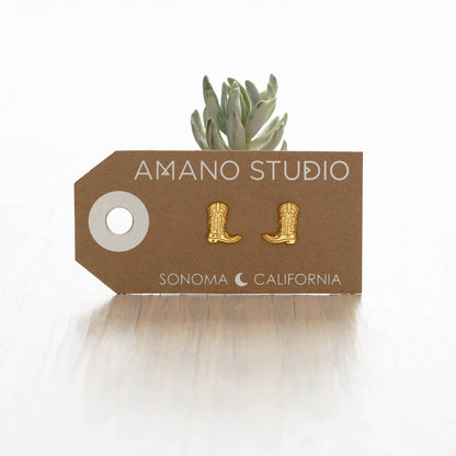 Cowboy Boot Stud Earrings | Amano Studio (CA)