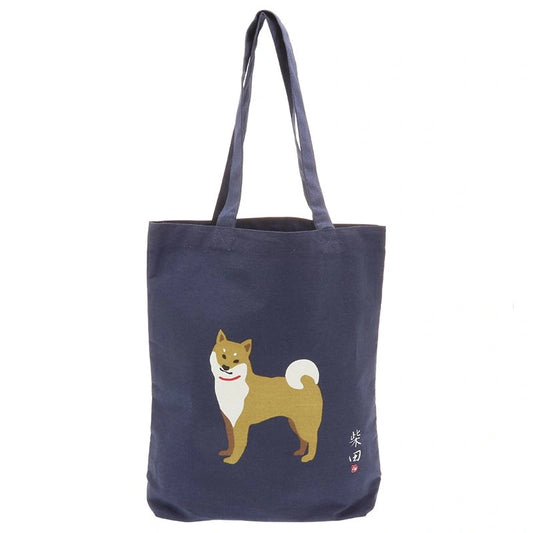 Navy Shiba Canvas Tote Bag (Japan)
