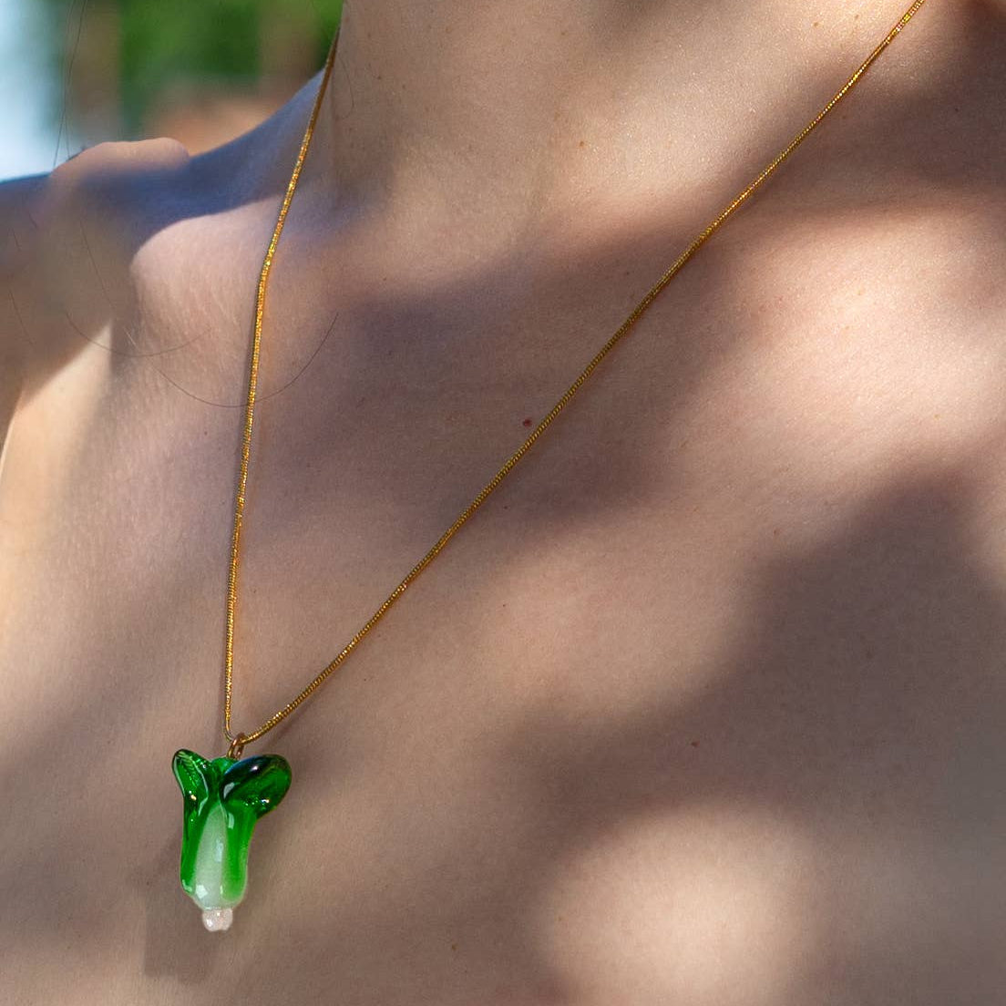 Baby Got Bok! Choy Necklace - 18K Gold Plated | Peter and June (CA)