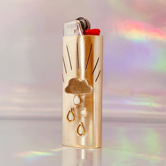 Cloud Lighter Case with Rainbow Moonstone | Therese Kuempel (IL)