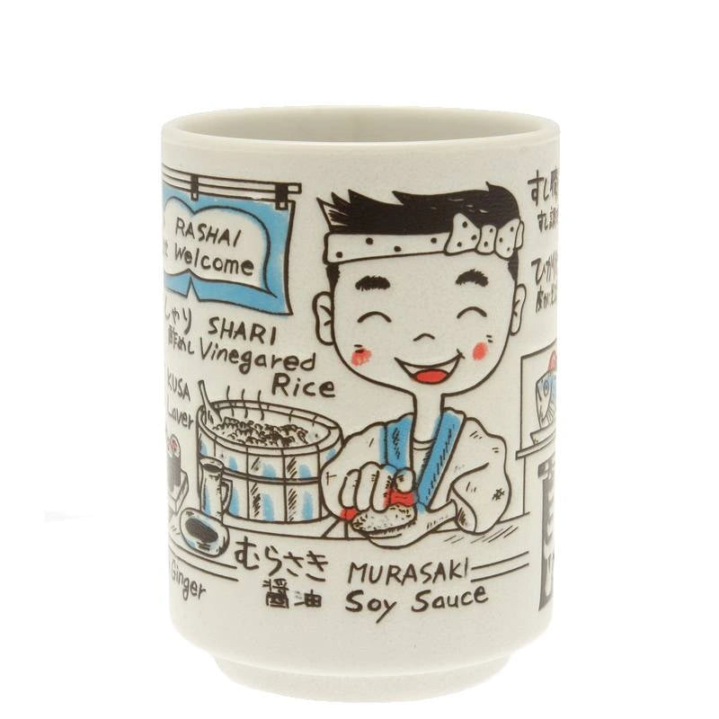 Itamae Sushi Talk Ceramic Teacup (Japan)