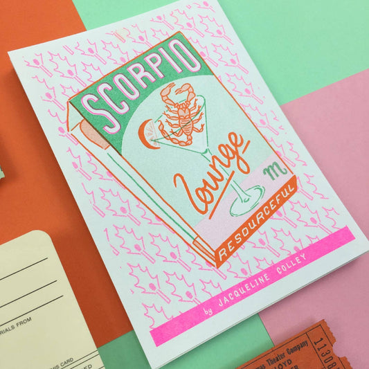 Scorpio Zodiac A6 Risograph Print | Jacqueline Colley (UK)