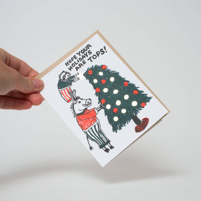 Tops Holiday Tree Letterpress Christmas Card | Egg Press (OR)