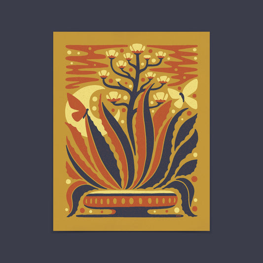 Agave Bloom Screenprint | 11" x 14" Edition | DKNG Studios (CA)