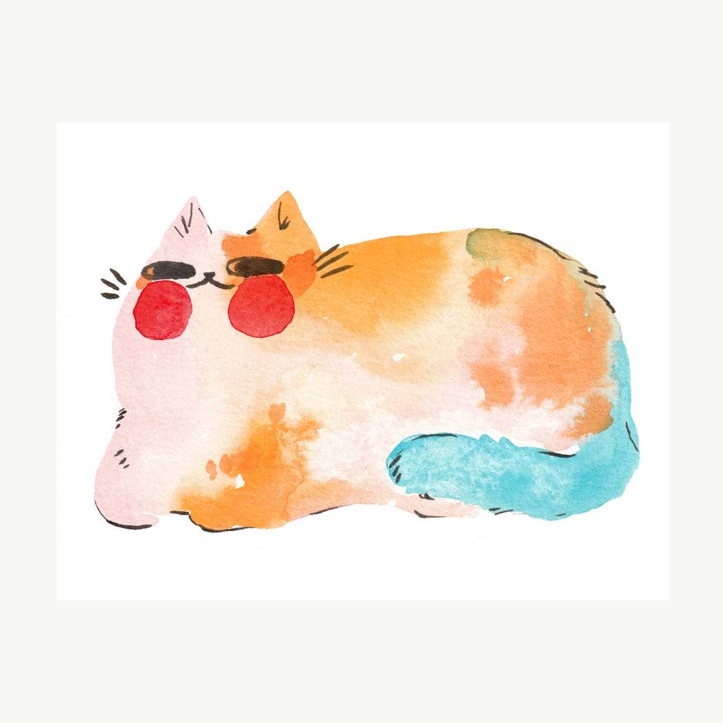 Loaf Cat Art Print | Rebekah Evans (NC)