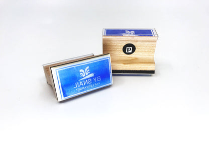 By Snail Wooden Handle Rubber Stamp | Portland Stamp Company (OR)